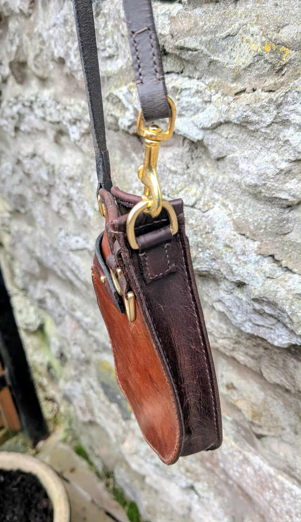 Repurposed Saddle Leather Handmade Crossbody Bag