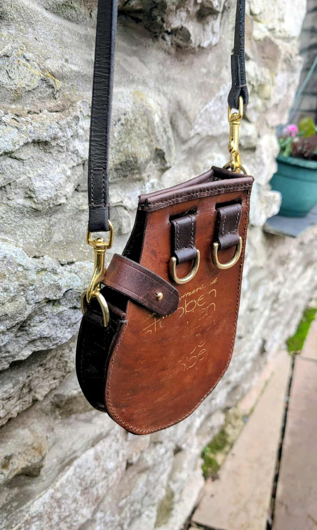 Repurposed Saddle Leather Handmade Crossbody Bag