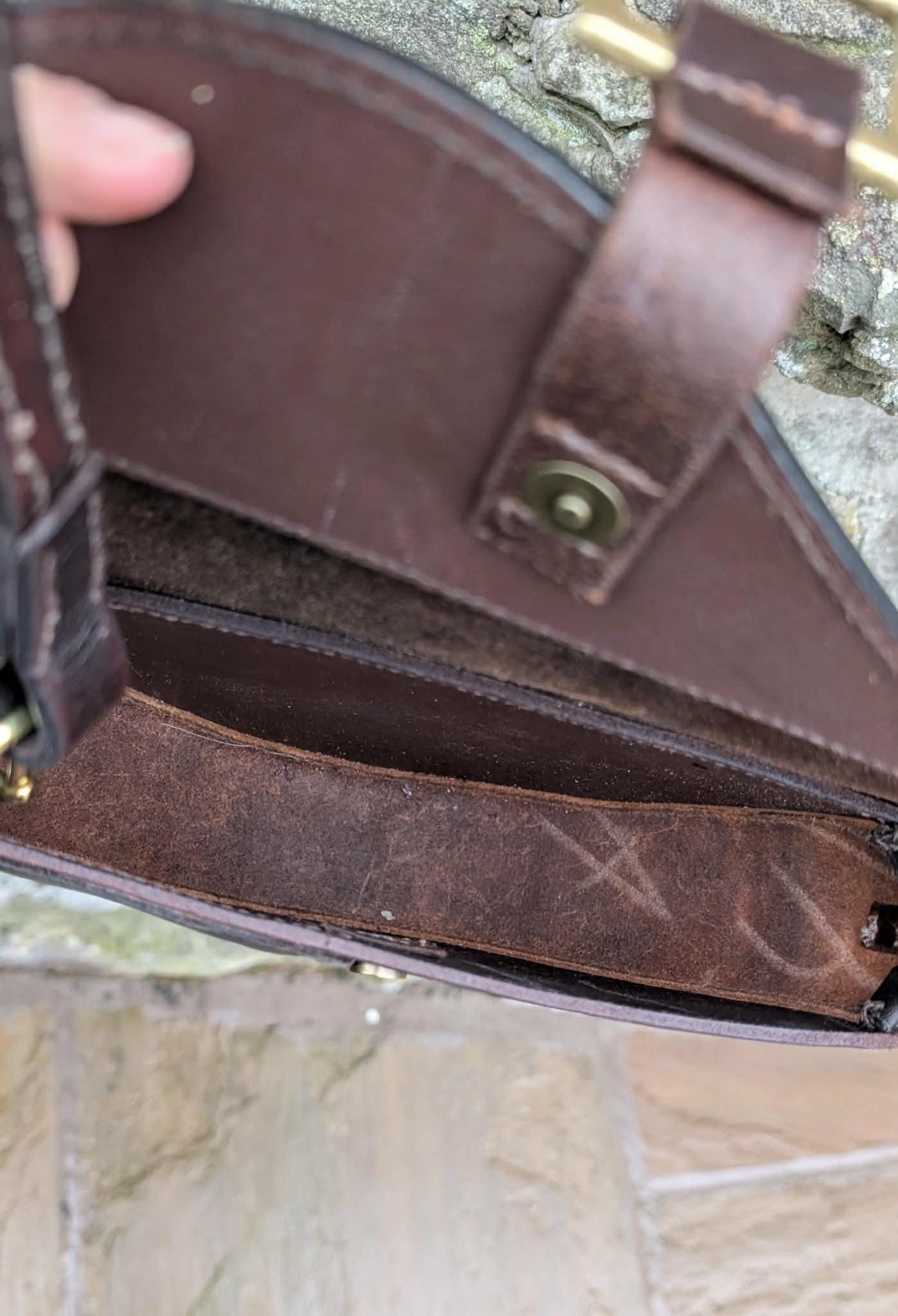 Handmade Shoulder Bag Made from Repurposed Saddle Leather